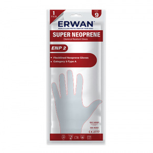 ERWAN™ Chemical Resistant Gloves Super Neoprene Glove, Black, ENP2