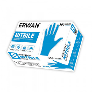 ERWAN™ Nitrile Premium Protection Examination Gloves, 300 Pieces Blue