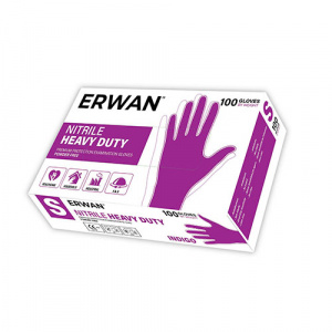 ERWAN™ Nitrile Premium Protection Examination Gloves, 100 Pieces Indigo Heavy Duty